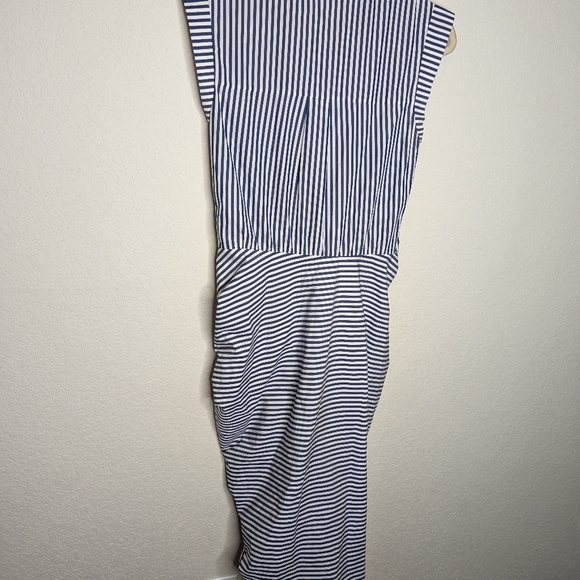 Veronica Beard Striped‎ Ruched Shirt Dress - Picture 9 of 12
